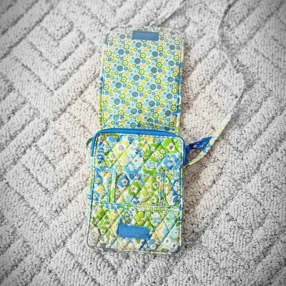 Vera Bradley Blue and Green Floral Crossbody Bag - Picture 7 of 8